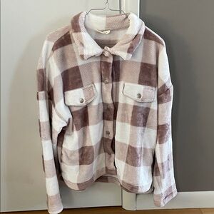Boutique Plaid Fleece Jacket